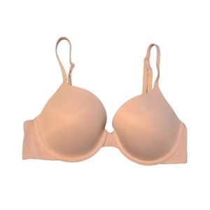 PINK Victoria's Secret Lightly Lined Wear Everywhere T-Shirt Bra - Nude - 34C